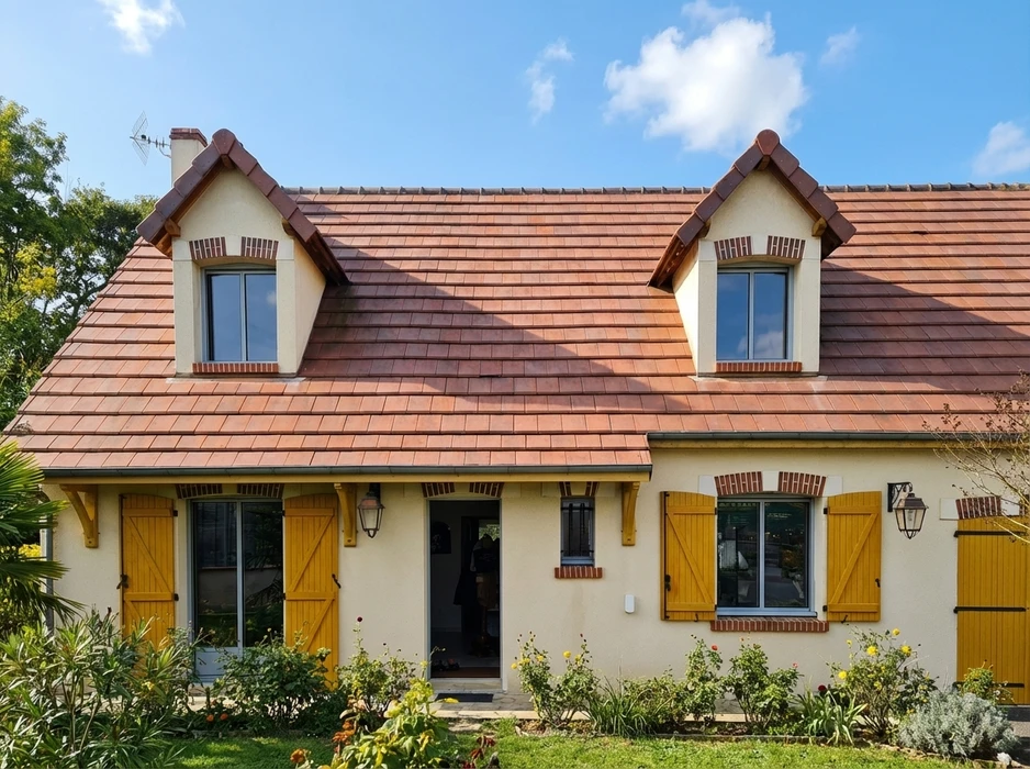 Entrée de propriété résidentielle moderne, vue extérieure